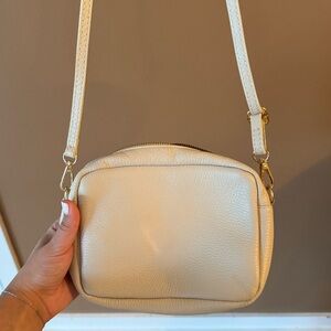 Made in Italy genuine leather cross body bag